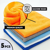 Kuber Industries Multi Utility Microfiber Duster For Home Cleaning| Microfiber Cloth For Laptop Cleaning, Car Cleaning & Other|Lint & Scratch Free|Multi Colour |JB4041| Set Of 5|Multicolor (Pack Of 3)